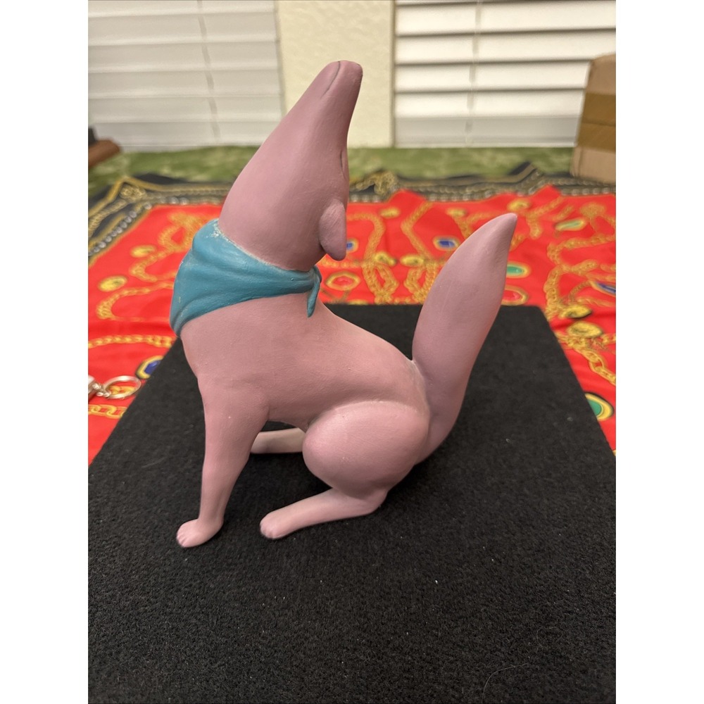 Whimsical Folk Art Dog Sculpture Signed JM – Hugo OK – Naïve Outsider Art